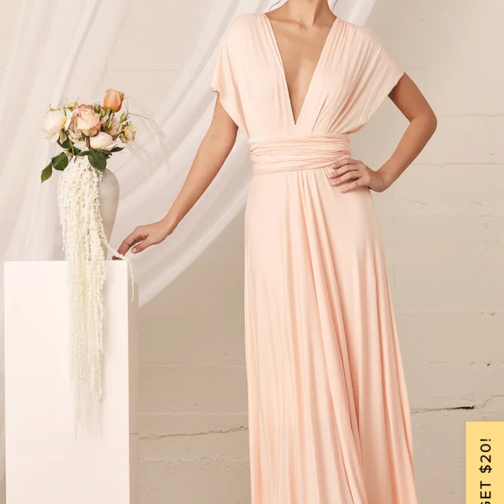 New with tags Lulu's blush bridesmaid dress in Large